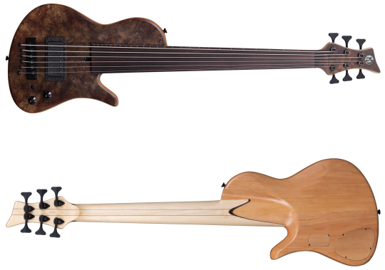 Maruszczyk Instruments Sputnik 6a Walnut Burl Fretless